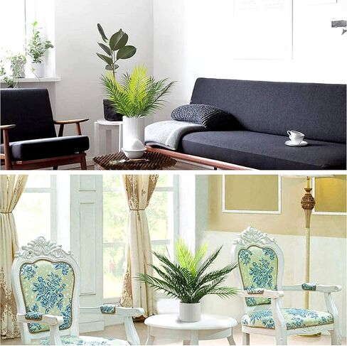 Artificial Palm Tree 1Pack, Fake Plants Plastic Greenery Tropical Shrubs Faux Leaves for Home Indoor Outdoor Decor Garden DIY Basket Planter Filler Wedding Party Decoration Ornaments in Saudi Arabia