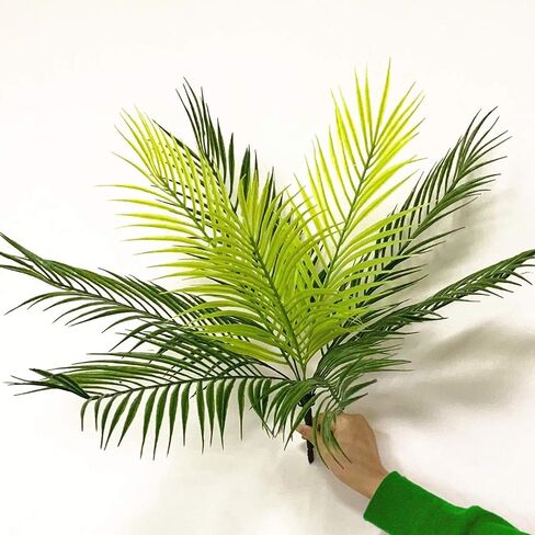 Artificial Palm Tree 1Pack, Fake Plants Plastic Greenery Tropical Shrubs Faux Leaves for Home Indoor Outdoor Decor Garden DIY Basket Planter Filler Wedding Party Decoration Ornaments in Saudi Arabia