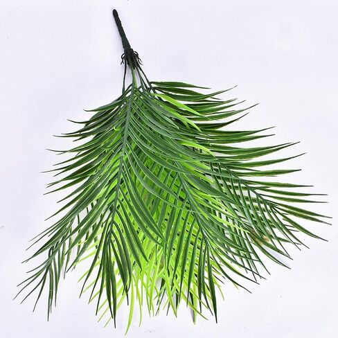 Artificial Palm Tree 1Pack, Fake Plants Plastic Greenery Tropical Shrubs Faux Leaves for Home Indoor Outdoor Decor Garden DIY Basket Planter Filler Wedding Party Decoration Ornaments in Saudi Arabia
