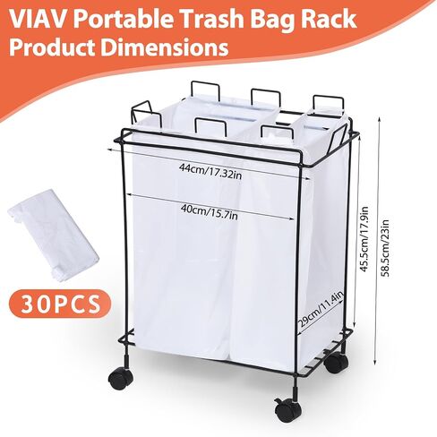 Garbage Bag Holder Portable Trash Rack Can with 30 PCS Trash Bags Outdoor Waste Bins Camping Trash Can for Indoor Outdoor RV Picnic Kitchen Home Use in Saudi Arabia