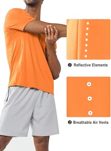 NORTHYARD Men's Athletic Shirts Workout Short Sleeve UPF50+ Fishing Shirt Gym T-Shirt Quick Dry Tops Tees Running Rashguards in Saudi Arabia