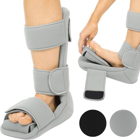 Vive Plantar Fasciitis Night Splint Plus Trigger Point Stretch Wedges - Soft Leg Brace Support, Orthopedic Sleeping Immobilizer Stretch Boot (Large: Men's: 8.5-11, Women's: 10-12) in Saudi Arabia