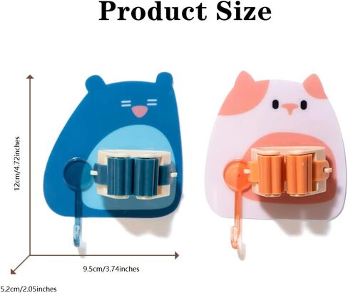 2 قطعة حامل مكنسة الممسحة حامل ممسحة لطيف لا حامل مكنسة الحفر حامل مكنسة ذاتي اللصق مكنسة تخزين مكنسة القابض للحمام والمطبخ والحديقة والجراج in Kuwait