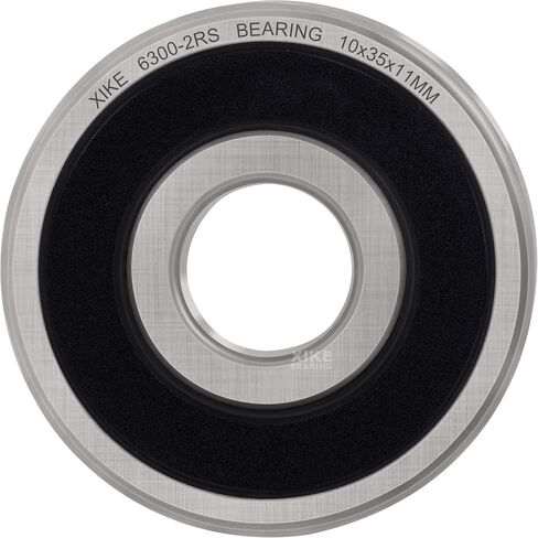 XiKe 4 Pcs 6300-2RS Double Rubber Seal Bearings 10x35x11mm, Pre-Lubricated and Stable Performance and Cost Effective, Deep Groove Ball Bearings. in Saudi Arabia