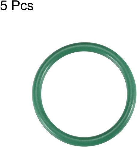 uxcell Fluorine Rubber O-Rings, 22mm OD 18mm ID 2mm Width FKM Seal Gasket for Machinery Plumbing, Green, Pack of 5 in Saudi Arabia