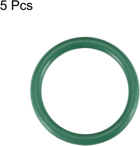 uxcell Fluorine Rubber O-Rings, 22mm OD 18mm ID 2mm Width FKM Seal Gasket for Machinery Plumbing, Green, Pack of 5 in Saudi Arabia