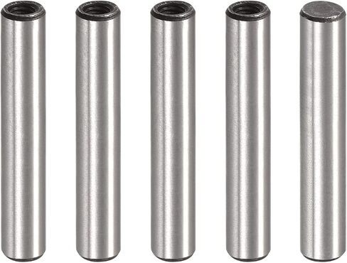 uxcell M3 Internal Thread Dowel Pin 5pcs 5x30mm Chamfering Flat Carbon Steel Cylindrical Pin Bed Bookshelf Metal Devices Industrial Pins in Saudi Arabia