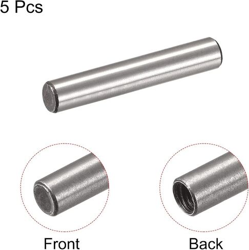 uxcell M3 Internal Thread Dowel Pin 5pcs 5x30mm Chamfering Flat Carbon Steel Cylindrical Pin Bed Bookshelf Metal Devices Industrial Pins in Saudi Arabia