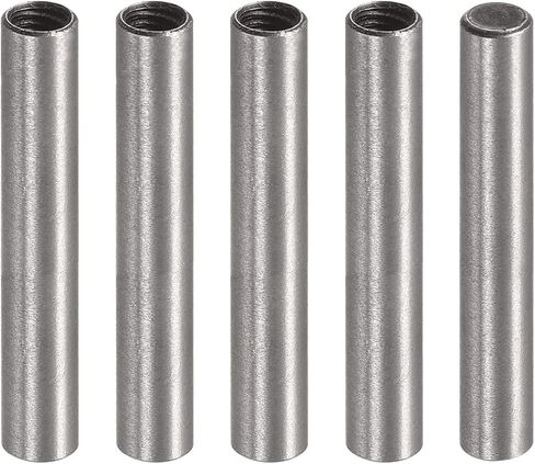 uxcell M3 Internal Thread Dowel Pin 5pcs 5x30mm Chamfering Flat Carbon Steel Cylindrical Pin Bed Bookshelf Metal Devices Industrial Pins in Saudi Arabia