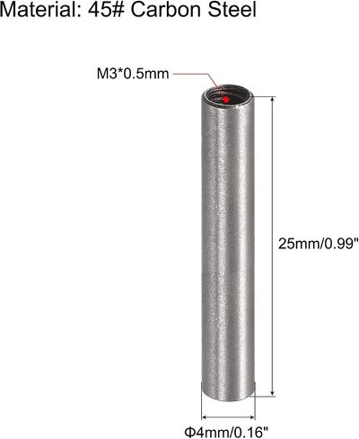 uxcell M3 Internal Thread Dowel Pin 5pcs 5x30mm Chamfering Flat Carbon Steel Cylindrical Pin Bed Bookshelf Metal Devices Industrial Pins in Saudi Arabia