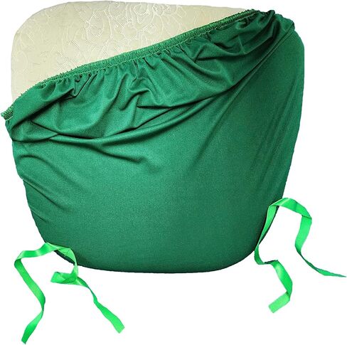 LA Linen Pack-4 Spandex Chiavari Chair Cushion Cover, Emerald Green in Saudi Arabia