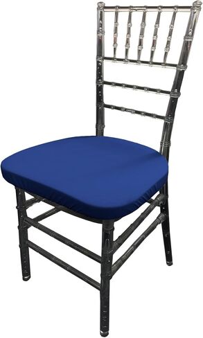 LA Linen Pack-4 Spandex Chiavari Chair Cushion Cover, Emerald Green in Saudi Arabia
