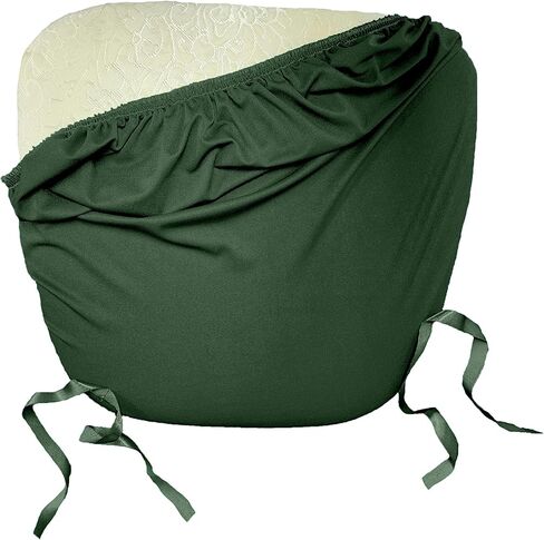 LA Linen Pack-4 Spandex Chiavari Chair Cushion Cover, Emerald Green in Saudi Arabia