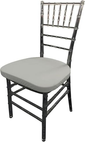 LA Linen Pack-4 Spandex Chiavari Chair Cushion Cover, Emerald Green in Saudi Arabia
