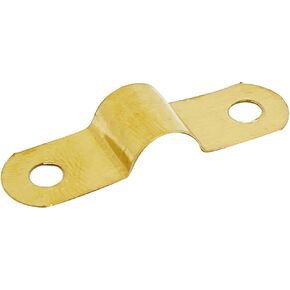70pcs U Bracket Tube Strap Tension Clips,Refrigerator Evaporator Coils Pipe Strap Clamp Fixing Supporting(Brass)