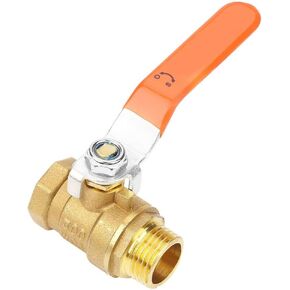 Ball Valve Dual-direction Water Valve DN15 1/2-Inch BSP Male and Female Thread Brass Pipe Valve with Lever Handle