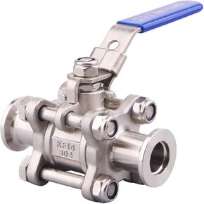 KF Vacuum Ball Valve 304 Stainless Steel Tri Clamp High Vacuum Quick Ball Valve Clamp Valve with Locking Device (KF25)