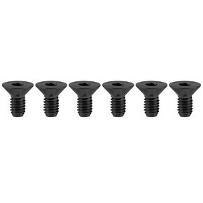 Titanium Ti M4x8 10 15 20 mm Countersunk Flat Head Hex Socket Cap Screw Bolt Pack of 6 (Black, M4x15mm)