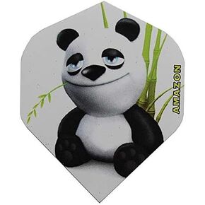 US Darts 3 Sets (9 Flights) Smiling Panda Standard Dart Flights - Amazon Ex-Tough (100 Micron)