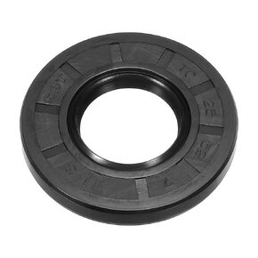 PATIKIL Oil Seal, TC 25mm x 52mm x 7mm Nitrile Rubber Cover Double Lip Spring Loaded Oil Shaft Seal for Bearing Shaft, Black