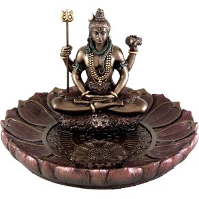 Top Collection Hindu God Shiva in Meditation Round Incense Holder Plate Incense Burner in Kuwait