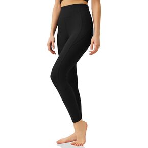 AARYA Women Leggings Workout Gym Running Yoga Pants High Waisted 25" Inseam Ribbed Texture