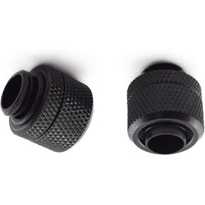 HAN QIANG 2PCS-male to male water cooling fitting G1/4"" Thread to 3/8"" ID, 1/2"" OD Compression for thin hose, PC Cooling unit Soft Tube connector