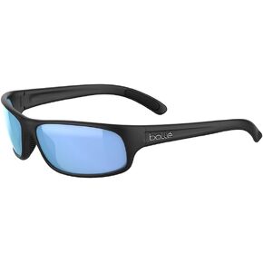 bollé - Anaconda, Black Matte, Sky Blue Polarized, Medium, Sunglasses, Unisex, Adult