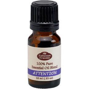 Fabulous Frannie Attention Essential Oil Blend 100% Pure, Undiluted Essential Oil Blend of Cedarwood, Lavender, Orange and Vetiver Essential Oils 10ml