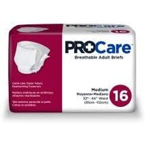 ProCare Adult Brief Tab Closure Medium Disposable Heavy Absorbency, CRB-012/1 - Pack of 16 in Saudi Arabia