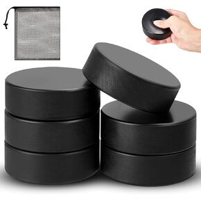 Liliful Sport Foam Ice Hockey Pucks 3 in for Practicing and Classic Training with Mesh Bag for Indoor Use Lightweight Hockey Supplies for Kid Adult, Safe Official Regulation Size