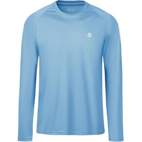 قمصان للحماية من الشمس للأولاد من الطفح الجلدي للأولاد، رقبة دائرية وأكمام طويلة، عامل حماية من الأشعة فوق البنفسجية 50+ رياضي سريع الجفاف للرياضات الخارجية in Kuwait