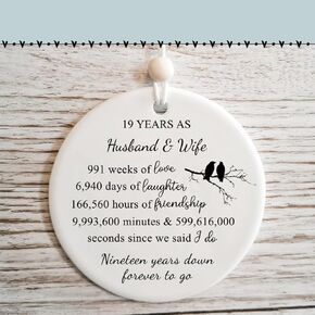 9 Years for Couple,9th Wedding for Wife or Husband,Pottery Anniversary Marriage Presents for Her or Him