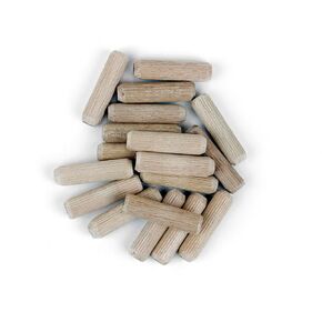 60Pcs Wooden Dowel Pins Fluted Wood Dowel Pins Made of Hardwood | Easier Insertion Straight Grooved Pins for Furniture Door and Art Projects Fluted, Craft, DIY, Carpentry | Based in USA (8mm, 5/16")
