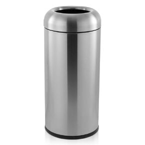 WICHEMI Trash Can Outdoor Indoor Garbage Enclosure, Commercial Trash Bin with Lid Open Top Inside Cabinet Large Garbage Can Stainless Steel Industrial Waste Container - 16 Gallons