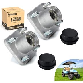 10L0L 2PCS Front Wheel Hub Assembly for Club Car DS and Precedent 2003.5-up Gas Electric Golf Cart, Replace OEM 102357701 with Hub Bearing/Oil Seal/Dust Cover