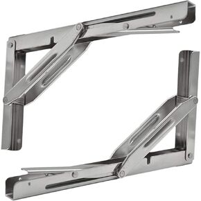 MARINE CITY 304 Grade Stainless Steel Great Table Bracket Long Release Arm Length 12 Inches Max Load 550 LBS for Boats – Marines – Yachts