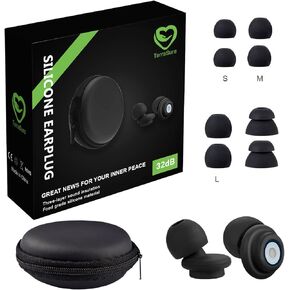 Ear Plugs for Sleeping Noise Cancelling - Super Soft Silicone Reusable Earplugs Hearing Protection Noise Reduction Ear Plugs for Sleep, Snoring, Travel, Studying, Noise Sensitivity & Flights - 32dB