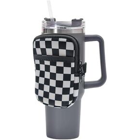 Water Bottle Pouch for Stanley 40 oz Tumbler with Handle Stanley Cup Accessories Zipper Pouch Belt Bag for Men Women