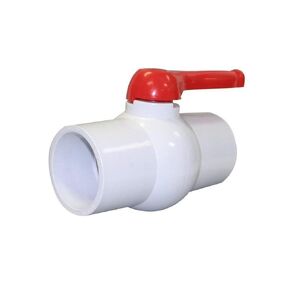1/2" - 4" (Inch) PVC Ball Valve, Inline, Socket, FNPT, Slip x Slip Schedule 40 (3")