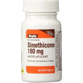 Rugby Ultra Strength Simethicone Antigas 180 mg - 60 Softgels