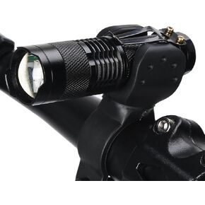 LED Bike Light 260 Lumens Waterproof Bicycle Front Headlight 360°Telescopic Zoom Bike Light Adjustable Mountain Bicycle Light for Men Women Kids Road Mountain Cycling Black Bike Headlight