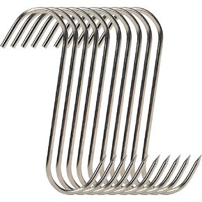 Meat Hooks for Hanging 20 Pcs, 5.9 Inch Stainless Steel Meat Hook for Butchering, Smoker, Drying, BBQ