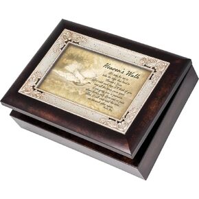 Cottage Garden Heavens Walk with Each Step I Take Burlwood Jewelry Music Box Plays How Great Thou Art