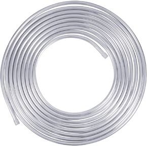 3/8 Metal Fuel Line,3/8" OD Aluminium Coiled Tubing Hard Tube for Refrigeration Tubing, Automotive Oil Pipe,Brake Line, Metal Gas Line, 25FT
