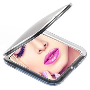 Compact Mirror for Purse Pocket Mirror True Image&5X Magnification (Black)