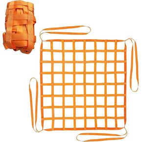 Safety Lifting Net Straps, Flat Nylon Sling Hoisting Net, 3.3' x 3.3'ft Cargo Lifting Nets, Lifting nets and Unloading Heavy Objects(Load:1100lbs) Sling Hoisting Net for Construction Rigging Moving