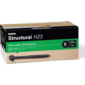Starborn Structural H23 Deck Ledger Multi-Purpose Wood Screw (50, 5") (One Pack)
