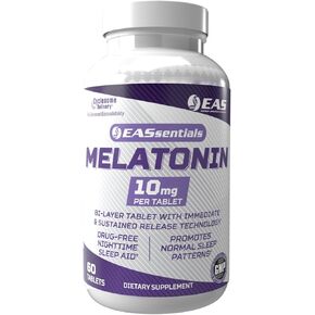 Melatonin 10mg | Drug-Free Nighttime Sleep Aid | Immediate & Sustained Release Technology | Better Absorption with Cyclosome Delivery | 60 Tablets