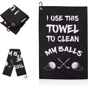 Golf Towel,Printed Funny Golf Towels Microfiber Golf Towels for Golf Bags with Clip Golf Accessories Golf Gifts for Men Golfers Husband Boyfriend Dad Birthday Gifts for Golf Fan,Golf Lover Gift